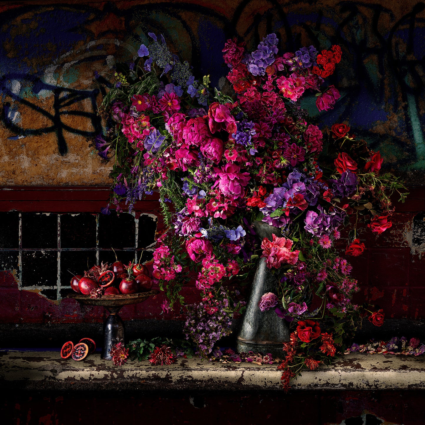 Chrysanthemums and Tamarillos Fine Art Print - AVAILABLE AS A SMALL PRINT or  LARGE LIMITED EDITION