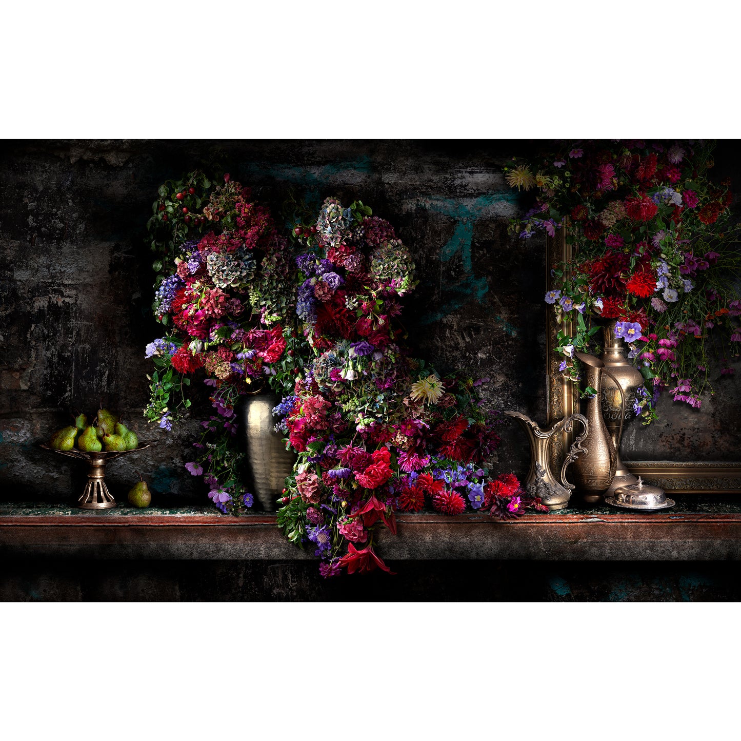 Dahlias and Gilt