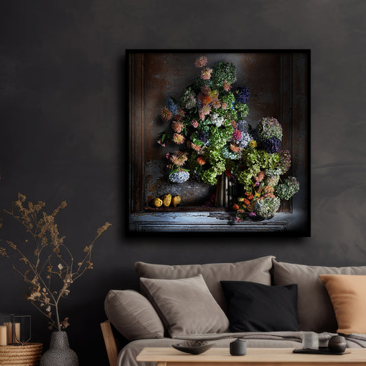 Dahlias and Quinces Fine Art Print