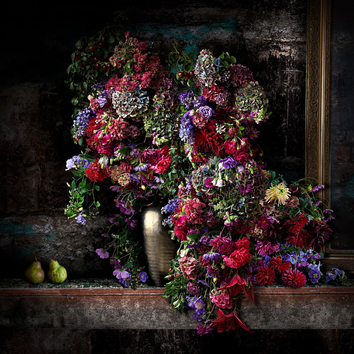 Dahlias on High Street Limited Edition Fine Art Print