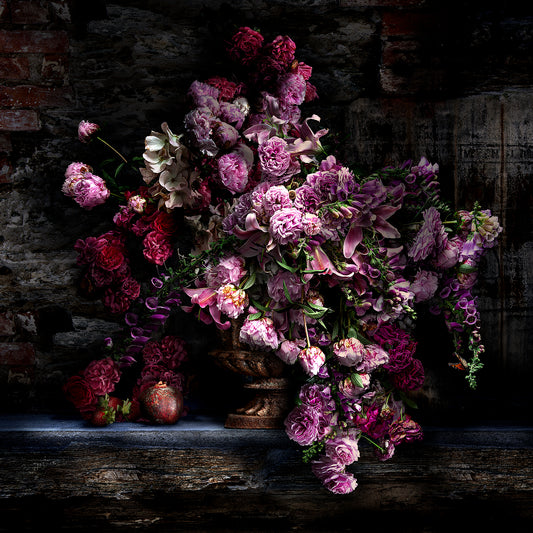 Peonies and Schist Fine Art Print - AVAILABLE AS A SMALL PRINT or LARGE LIMITED EDITION