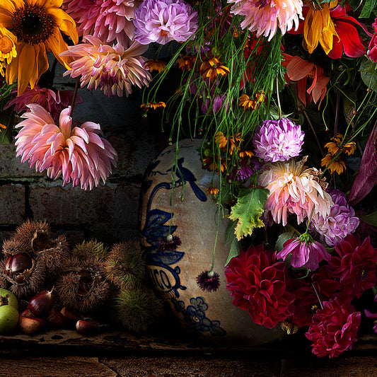 Dahlias and Chestnuts Limited Edition Fine Art Print