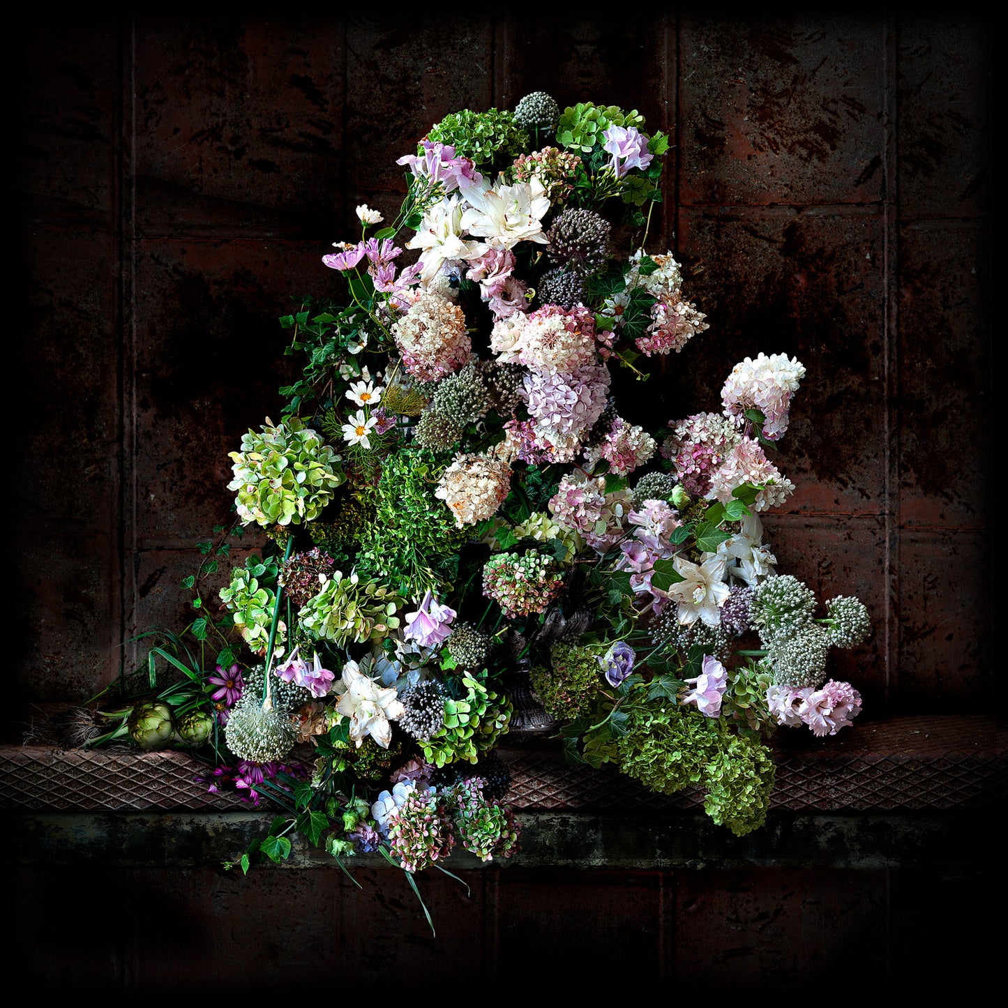 Hydrangeas and Ivy