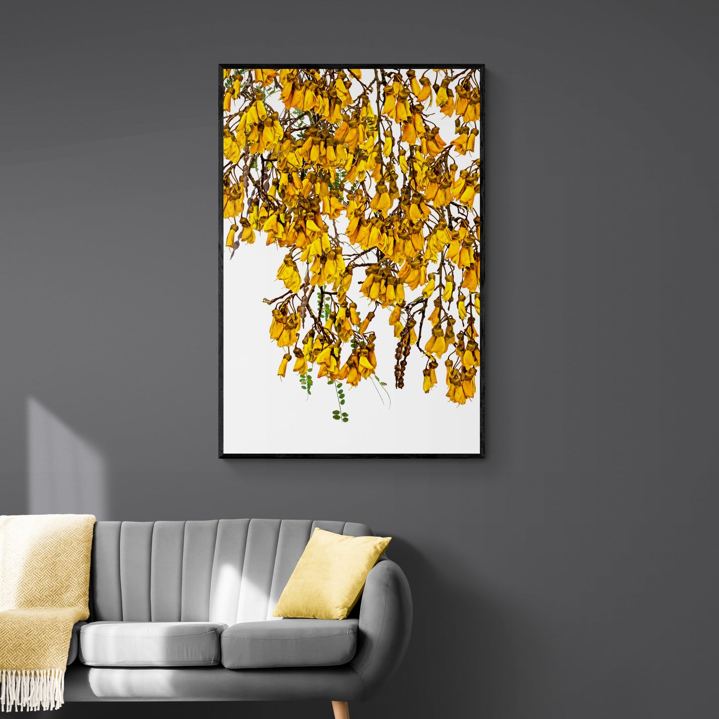 A Kowhai Garden Framed Art Print