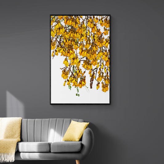 A Kowhai Garden Framed Art Print