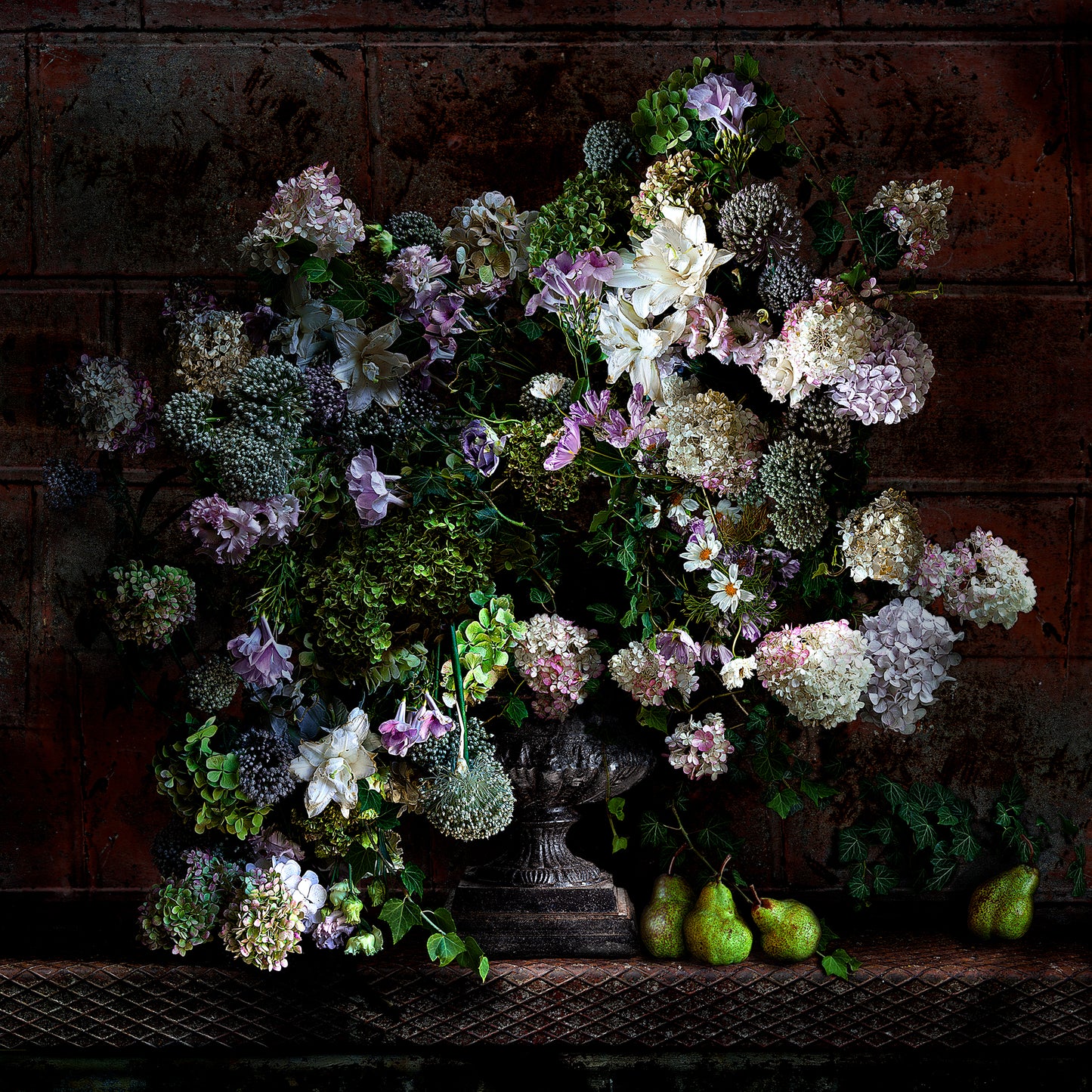 Leeks and Hydrangeas Fine Art Print - AVAILABLE AS A SMALL PRINT or  LARGE LIMITED EDITION