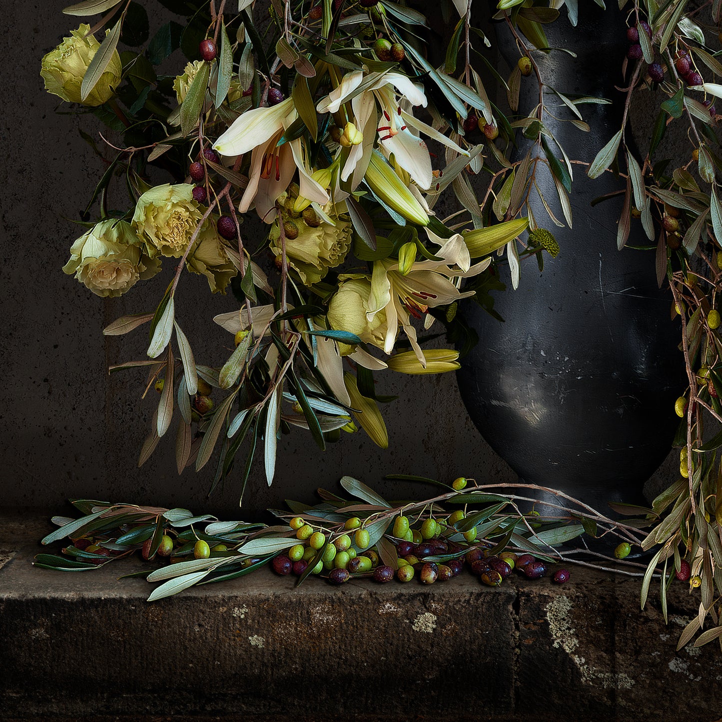 Olives and Pewter Fine Art Print - AVAILABLE AS A SMALL PRINT or  LARGE LIMITED EDITION