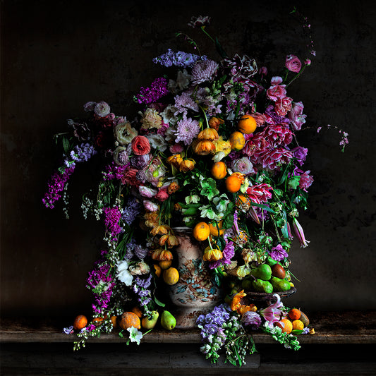 Peonies and Ivy Fine Art Print - AVAILABLE AS A SMALL PRINT or  LARGE LIMITED EDITION